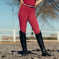 Horze Women's Mila Full Seat Breeches - Anemone Dark Pink 9 Horze Women's Mila Full Seat Breeches - Anemone Dark Pink -Ovation Sale Shop 531529 800 800