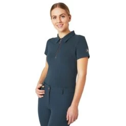 Horze Women's Lia Organic Cotton Polo - Obscure Night Dark Blue -Ovation Sale Shop 531735 800 800
