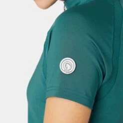 Horze Women's Mia Short Sleeved Training Shirt - Storm Green -Ovation Sale Shop 532028 800 800