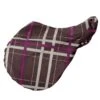 Pessoa Alpine 1200D Saddle Cover - Carob Brown/Fuchsia Plaid -Ovation Sale Shop 533834 800 800