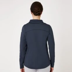 Horze Women's Lou Technical Ventilated Shirt W/High Neck - Obscure Night Dark Blue -Ovation Sale Shop 542822 800 800