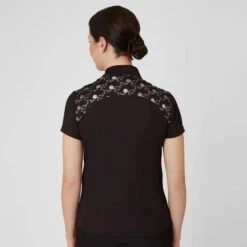 Horze Women's Kaitlin Short Sleeved Performance Shirt W/ Flower Print - After Dark Brown -Ovation Sale Shop 543518 800 800