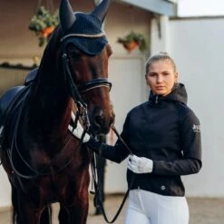 B Vertigo Women's Norah Scuba Tech Hooded Jacket - Dark Navy -Ovation Sale Shop 543820 800 800