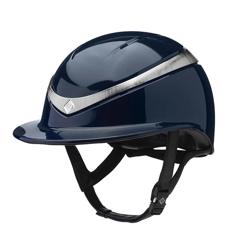 Charles Owen Halo Luxe Helmet - Navy/Platinum Gloss 1 Charles Owen Halo Luxe Helmet - Navy/Platinum Gloss