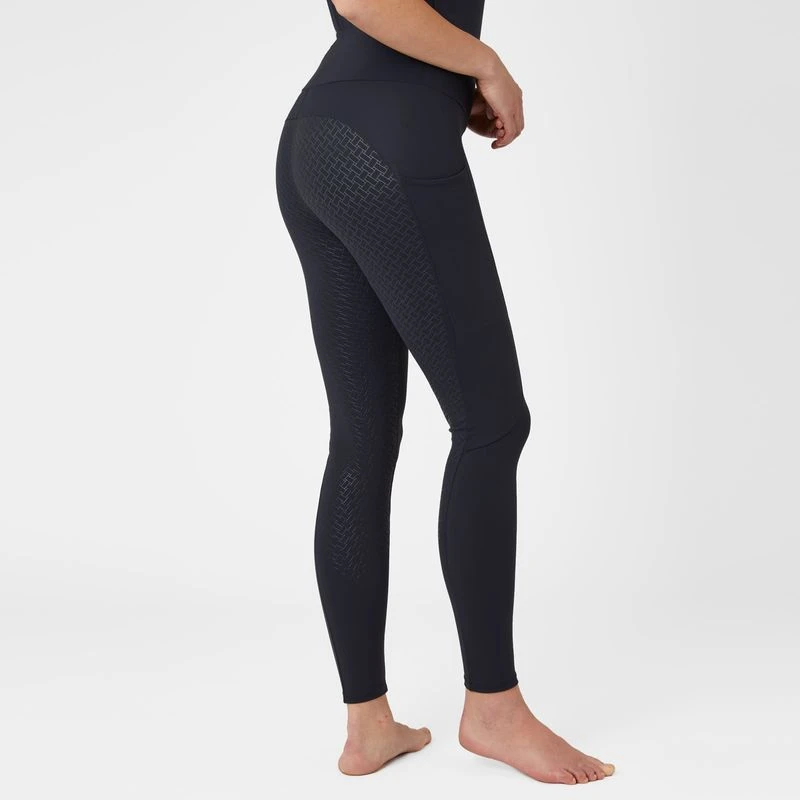 Horze Women's Ginny Full Seat Tights - Dark Navy 3 Horze Women's Ginny Full Seat Tights - Dark Navy - Image 3