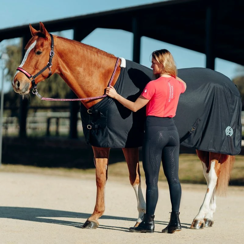 Horze Women's Ginny Full Seat Tights - Dark Navy 5 Horze Women's Ginny Full Seat Tights - Dark Navy - Image 5