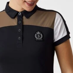 B Vertigo Women's Alessa Performance Polo Shirt - Dark Navy/ Fossil Brown -Ovation Sale Shop 548650 800 800