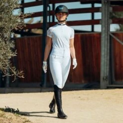 B Vertigo Women's Lauren Lace Short Sleeve Show Shirt - White -Ovation Sale Shop 549586 800 800