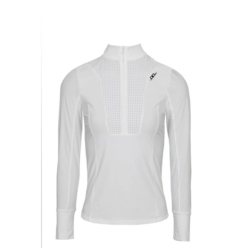 Alessandro Albanese Women's Vilamora Long Sleeve Zip Competition Shirt - White 1 Alessandro Albanese Women's Vilamora Long Sleeve Zip Competition Shirt - White