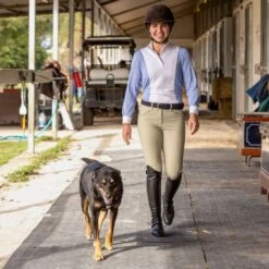 Equinavia Women's Martha Long Sleeved Show Shirt - Light Blue/White -Ovation Sale Shop 552254 800 800