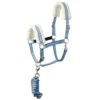 Horze Striped Halter W/Fleece Fur & Matching Lead - Ocean View Blue 2 Horze Striped Halter W/Fleece Fur & Matching Lead - Ocean View Blue -Ovation Sale Shop 552407 800 800