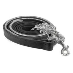 Perri's Metallic Padded Lead W/Chain - Black/Gun Metal