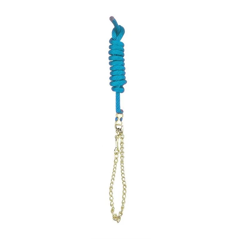 Perri's 5/8" Nylon Lead W/Chain - Aqua 1 Perri's 5/8" Nylon Lead W/Chain - Aqua