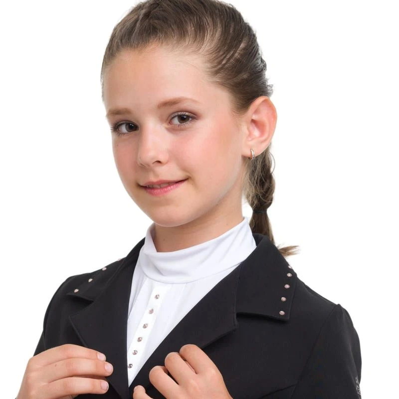 Cavalliera Kids' I Love Crystals Show Jacket - Black/Rose Gold 3 Cavalliera Kids' I Love Crystals Show Jacket - Black/Rose Gold - Image 3