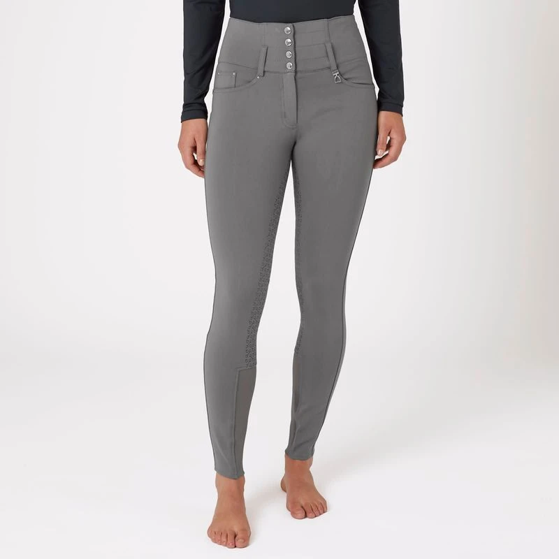 Horze Women's Tara Full Seat Breeches - Steel Grey 2 Horze Women's Tara Full Seat Breeches - Steel Grey - Image 2