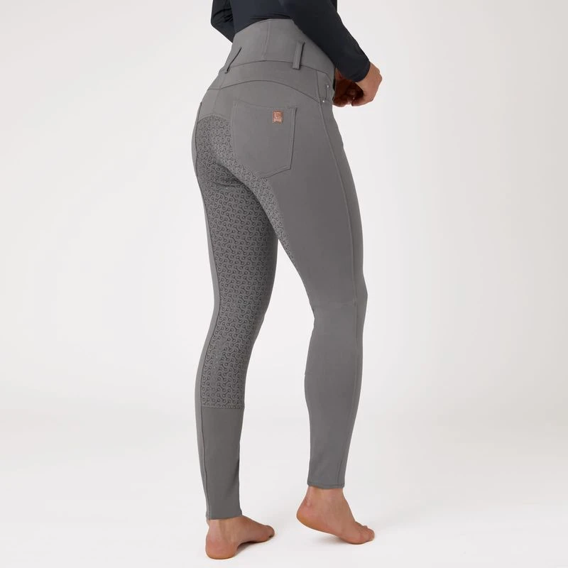 Horze Women's Tara Full Seat Breeches - Steel Grey 3 Horze Women's Tara Full Seat Breeches - Steel Grey - Image 3