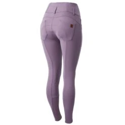 Horze Women's Tara High Waist Silicone Knee Patch Breeches - Grey Ridge Purple -Ovation Sale Shop 563571 800 800