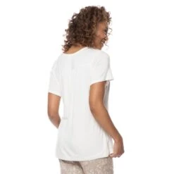 EQL Women's Lucky Lace Ecovero Short Sleeve Top - Soft White 7 EQL Women's Lucky Lace Ecovero Short Sleeve Top - Soft White -Ovation Sale Shop 565441 800 800