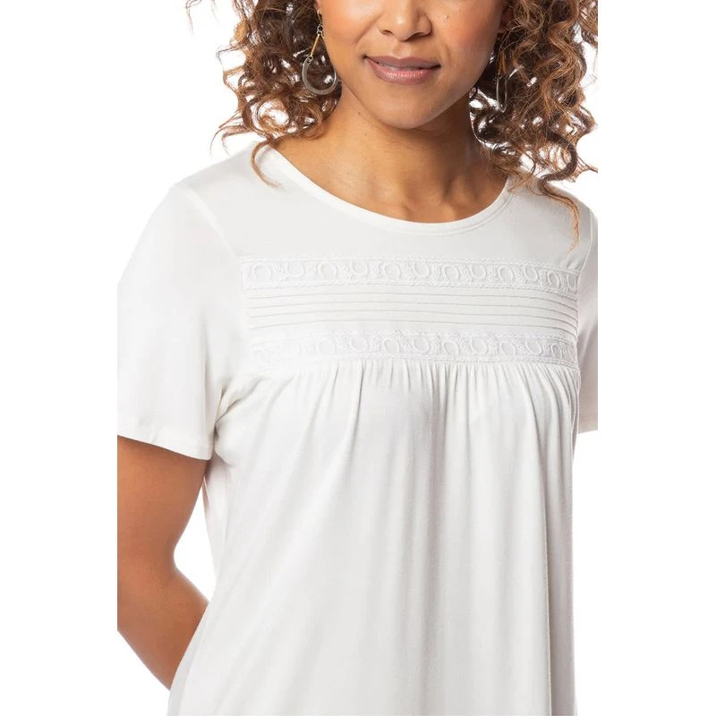 EQL Women's Lucky Lace Ecovero Short Sleeve Top - Soft White 4 EQL Women's Lucky Lace Ecovero Short Sleeve Top - Soft White - Image 4