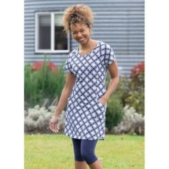 EQL Women's Everyday Tunic Dress - Indigo Tiles 7 EQL Women's Everyday Tunic Dress - Indigo Tiles -Ovation Sale Shop 566143 800 800