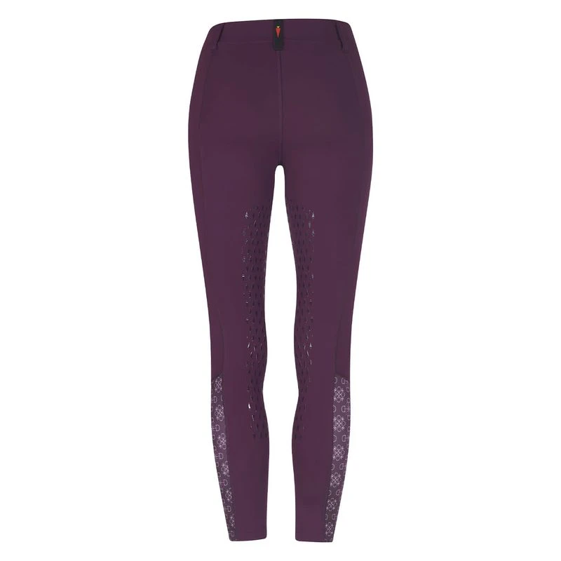 Kerrits Kids' Thermo Tech Printed Tights - Raisin/Raisin Bit Of Frost 2 Kerrits Kids' Thermo Tech Printed Tights - Raisin/Raisin Bit Of Frost - Image 2