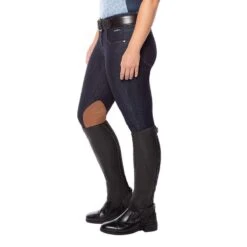 Kerrits Women's Stretch Denim Knee Patch Breeches - Classic Dark Blue -Ovation Sale Shop 570829 800 800