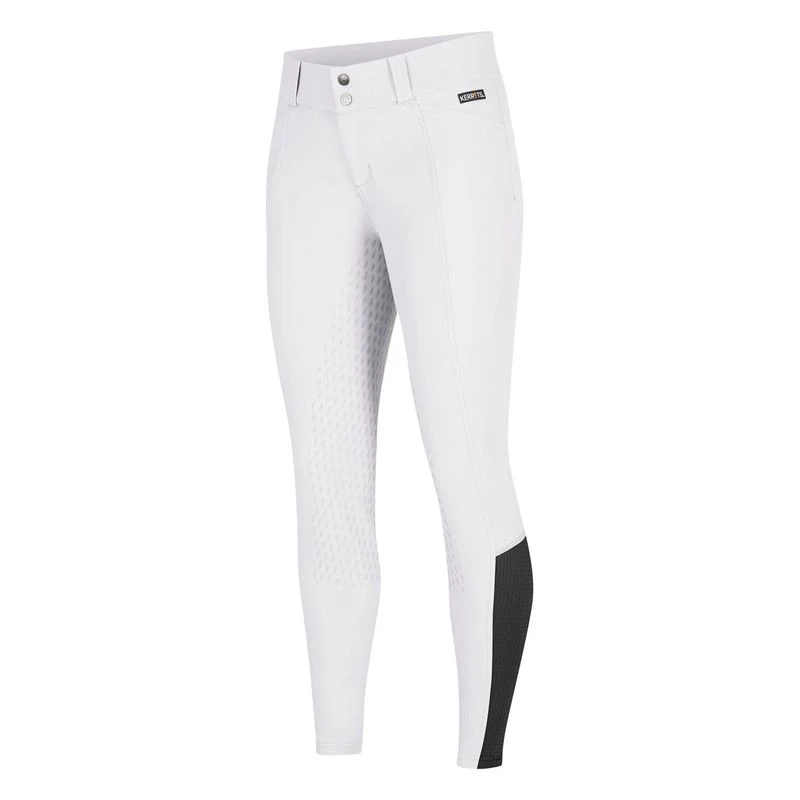 Kerrits Women's Affinity Ice Fil Full Seat Breeches - White 3 Kerrits Women's Affinity Ice Fil Full Seat Breeches - White - Image 3