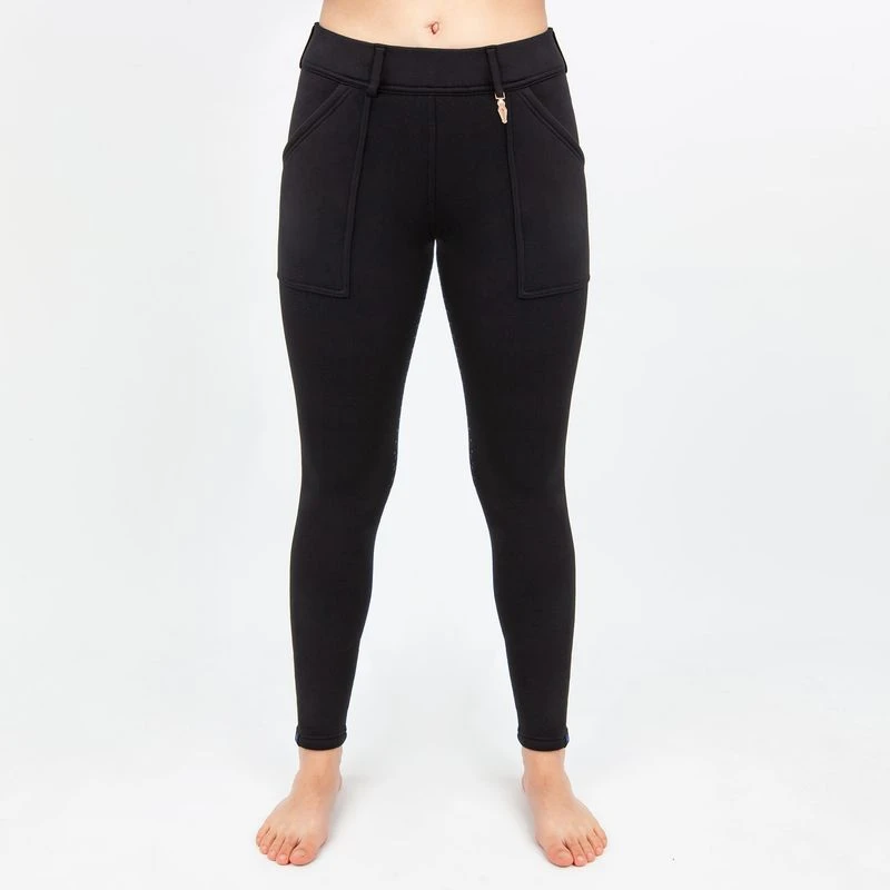 Irideon Women's Fjord Fleece Full Seat Breeches - Black 1 Irideon Women's Fjord Fleece Full Seat Breeches - Black