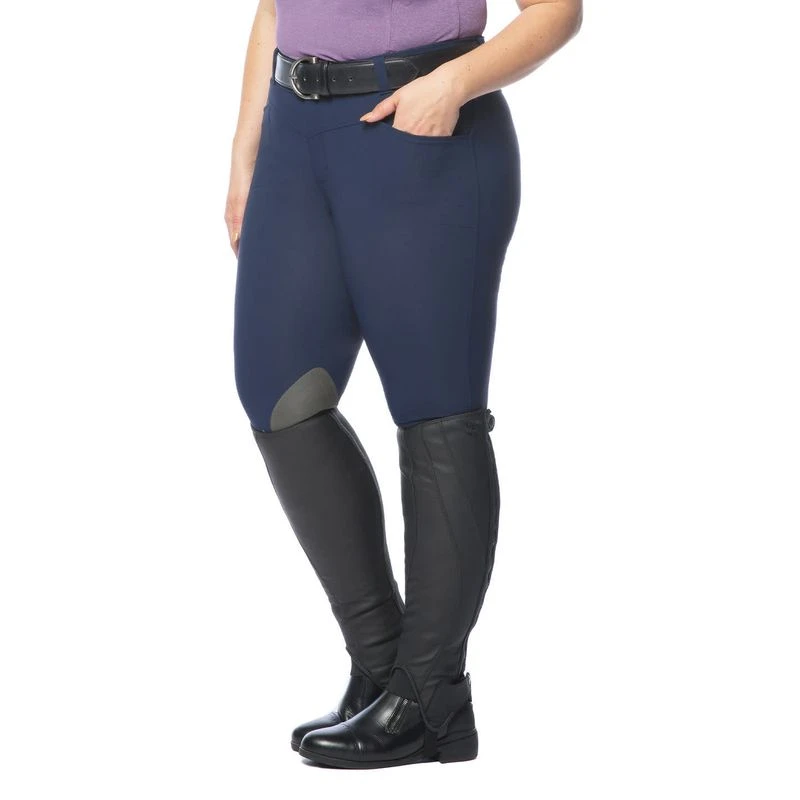 Kerrits Women's Crossover II Knee Patch Breeches - Navy 4 Kerrits Women's Crossover II Knee Patch Breeches - Navy - Image 4