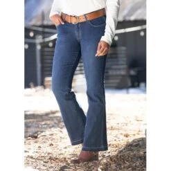 EQL Women's In Motion Bootcut Jean W/Raw Hem - Midnight Wash -Ovation Sale Shop 584680 800 800