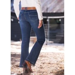 EQL Women's In Motion Bootcut Jean W/Raw Hem - Midnight Wash -Ovation Sale Shop 584681 800 800
