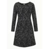 EQL Women's Inspired Scoop Neck Long Sleeve Dress - Black Horseshoe Branches -Ovation Sale Shop 585356 800 800