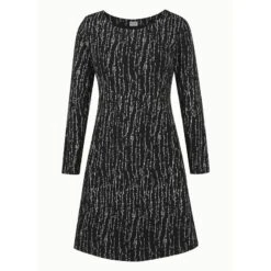 EQL Women's Inspired Scoop Neck Long Sleeve Dress - Black Horseshoe Branches