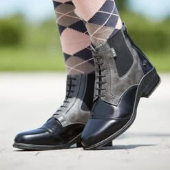 Horze Women's Kilkenny Two-Toned Paddock Boots - Black/Grey -Ovation Sale Shop 586643 800 800