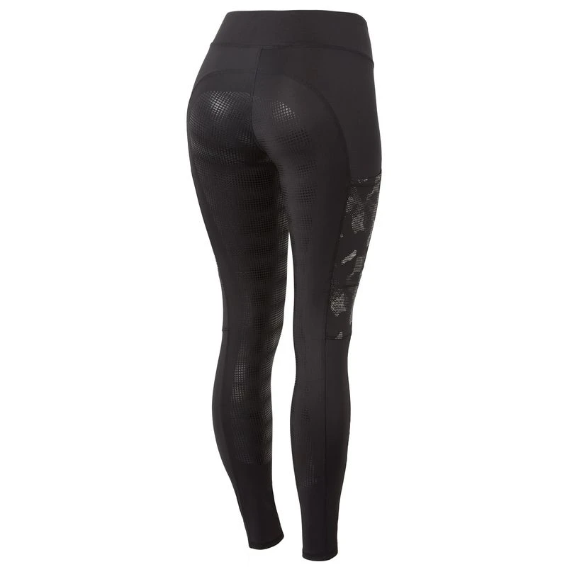 Horze Women's Luminox Tights W/Reflective Print - Black 1 Horze Women's Luminox Tights W/Reflective Print - Black