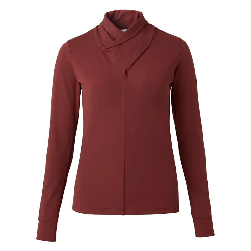 Horze Women's Raquel Turtleneck Training Shirt - Merlot 1 Horze Women's Raquel Turtleneck Training Shirt - Merlot