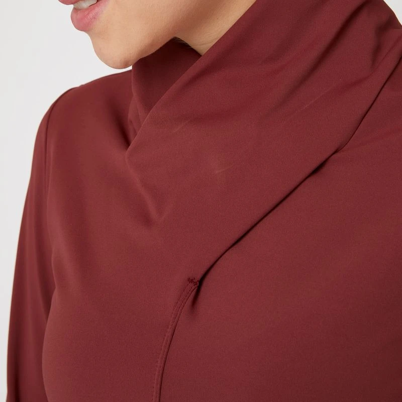 Horze Women's Raquel Turtleneck Training Shirt - Merlot 4 Horze Women's Raquel Turtleneck Training Shirt - Merlot - Image 4