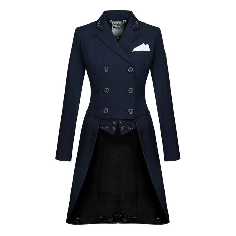 Fair Play Women's Dorothee Rose Gold Shadbelly Coat - Navy 1 Fair Play Women's Dorothee Rose Gold Shadbelly Coat - Navy