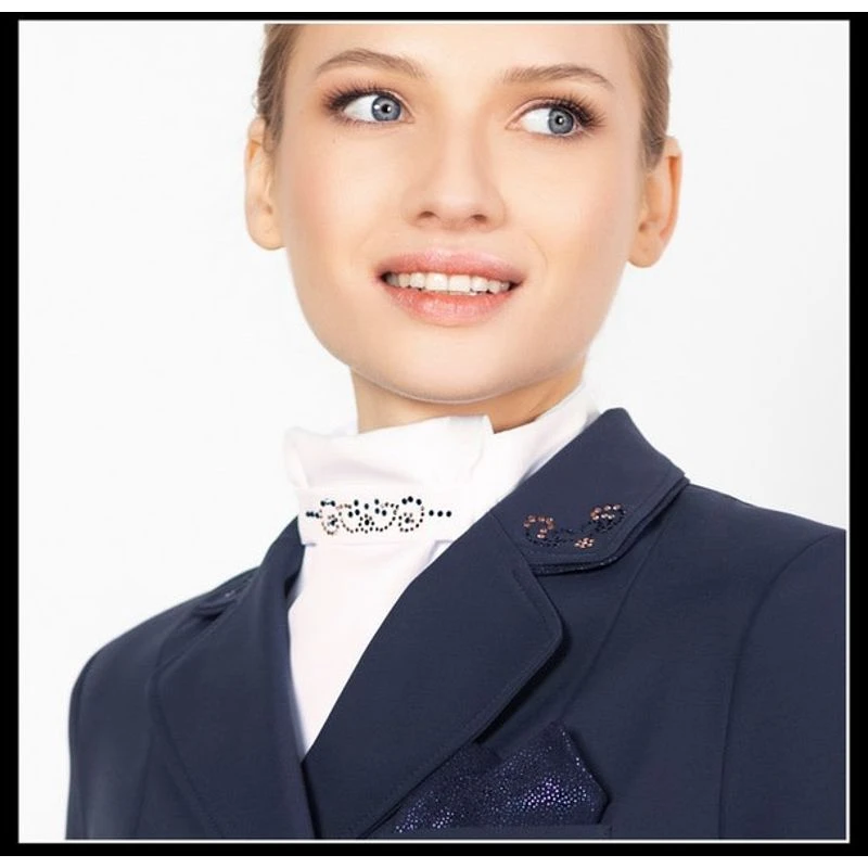 Fair Play Andrea Rose Gold Ready Tied Stock Tie - Rose Gold/Black 2 Fair Play Andrea Rose Gold Ready Tied Stock Tie - Rose Gold/Black - Image 2