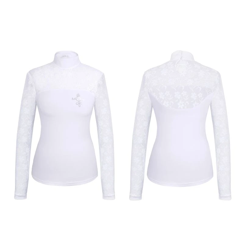 Fair Play Women's Lucia Long Sleeve Competition Shirt - White 1 Fair Play Women's Lucia Long Sleeve Competition Shirt - White