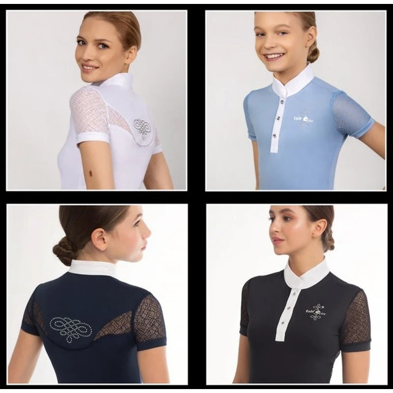 Fair Play Women's Cecile Short Sleeve Competition Shirt - Navy 4 Fair Play Women's Cecile Short Sleeve Competition Shirt - Navy - Image 4