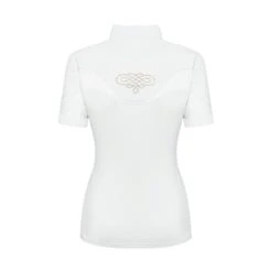 Fair Play Women's Cecile Rose Gold Short Sleeve Competition Shirt - White -Ovation Sale Shop 595176 800 800