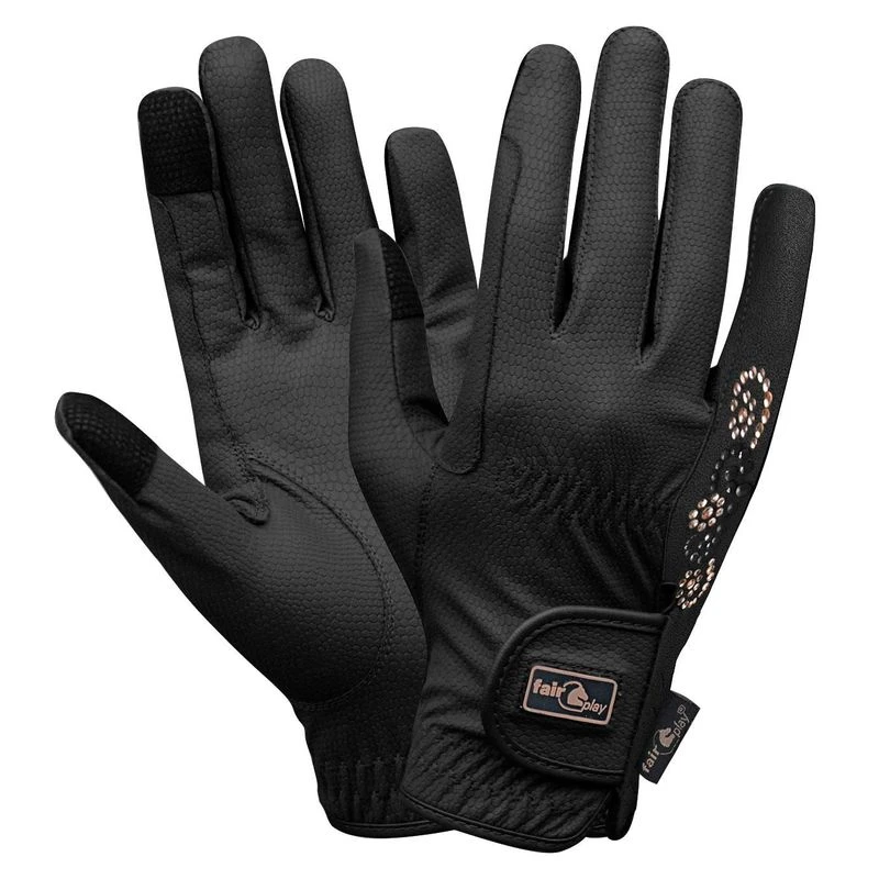 Fair Play Pammy Rose Gold Gloves - Black 1 Fair Play Pammy Rose Gold Gloves - Black