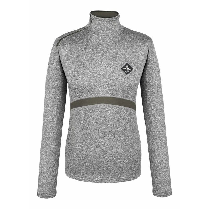 Fair Play Women's Thelma Half Turtleneck - Grey Melange 1 Fair Play Women's Thelma Half Turtleneck - Grey Melange