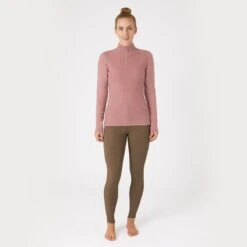 B Vertigo Women's Ruth Knitted 1/4 Zip Sweater - Old Rose -Ovation Sale Shop 600984 800 800