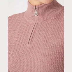 B Vertigo Women's Ruth Knitted 1/4 Zip Sweater - Old Rose -Ovation Sale Shop 600985 800 800