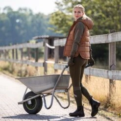 Horze Women's Active Winter Silicone Knee Patch Tights W/ Phone Pocket - Dark Olive -Ovation Sale Shop 601727 800 800