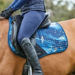 Weatherbeeta Prime Marble Shimmer All Purpose Saddle Pad - Navy/Gold Swirl Marble -Ovation Sale Shop 605420 800 800