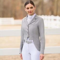Ovation Women's Elegance Dressage Short Tail Coat - Grey -Ovation Sale Shop 616077 800 800