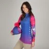Shires Aubrion Women's Hyde Park Cross Country Shirt - Pink Tie Dye -Ovation Sale Shop 617508 800 800
